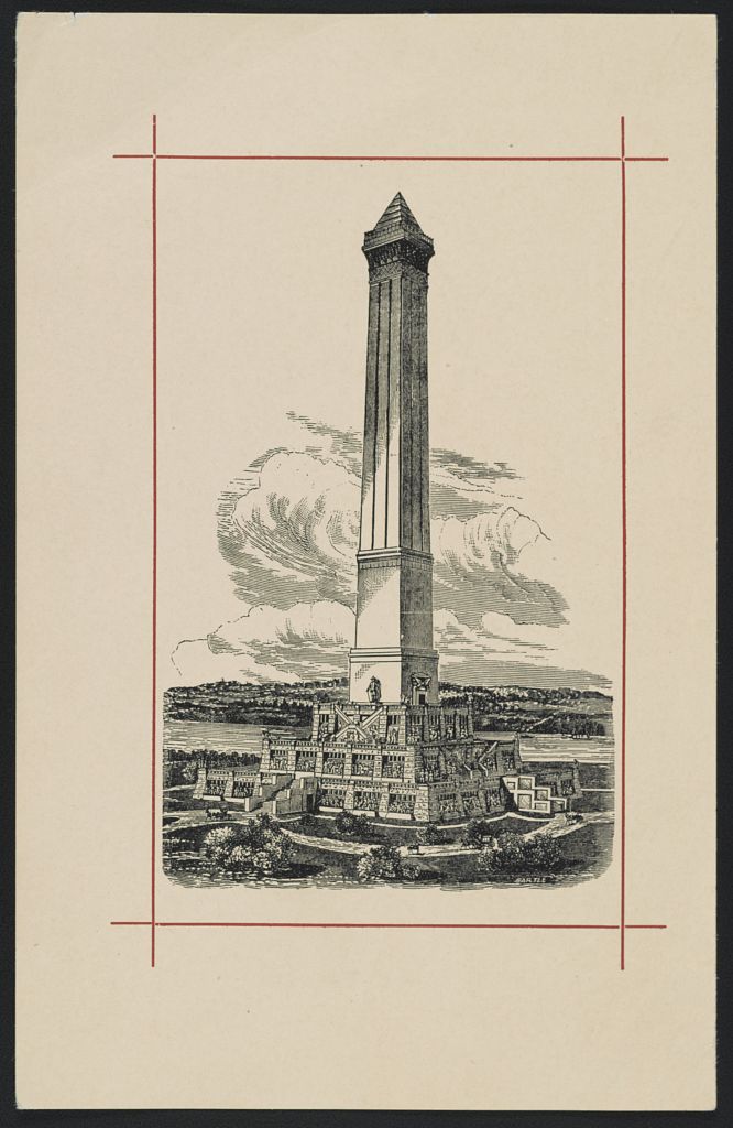 In 1877, architect Henry Searle proposed this design to complete the Washington Monument.