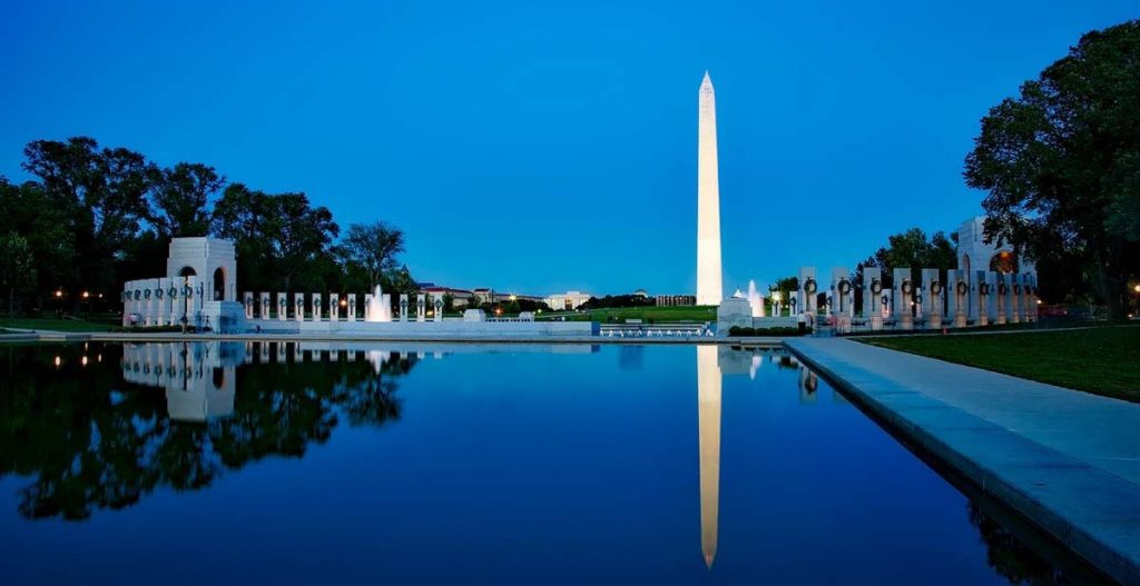 The World War II Memorial is just a short walk from the Washington Monument