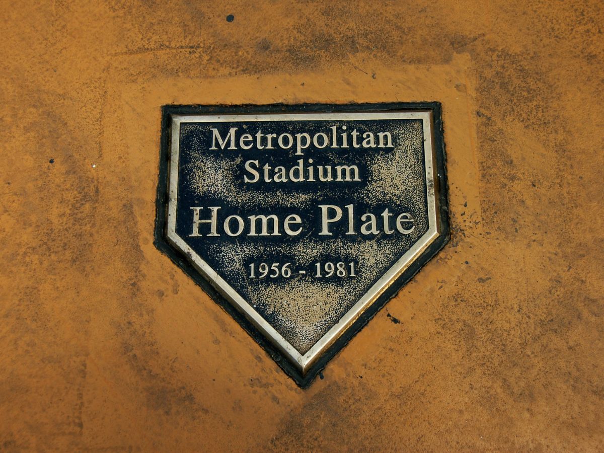 Metro Stadium Home Plate Marker at Mall of America