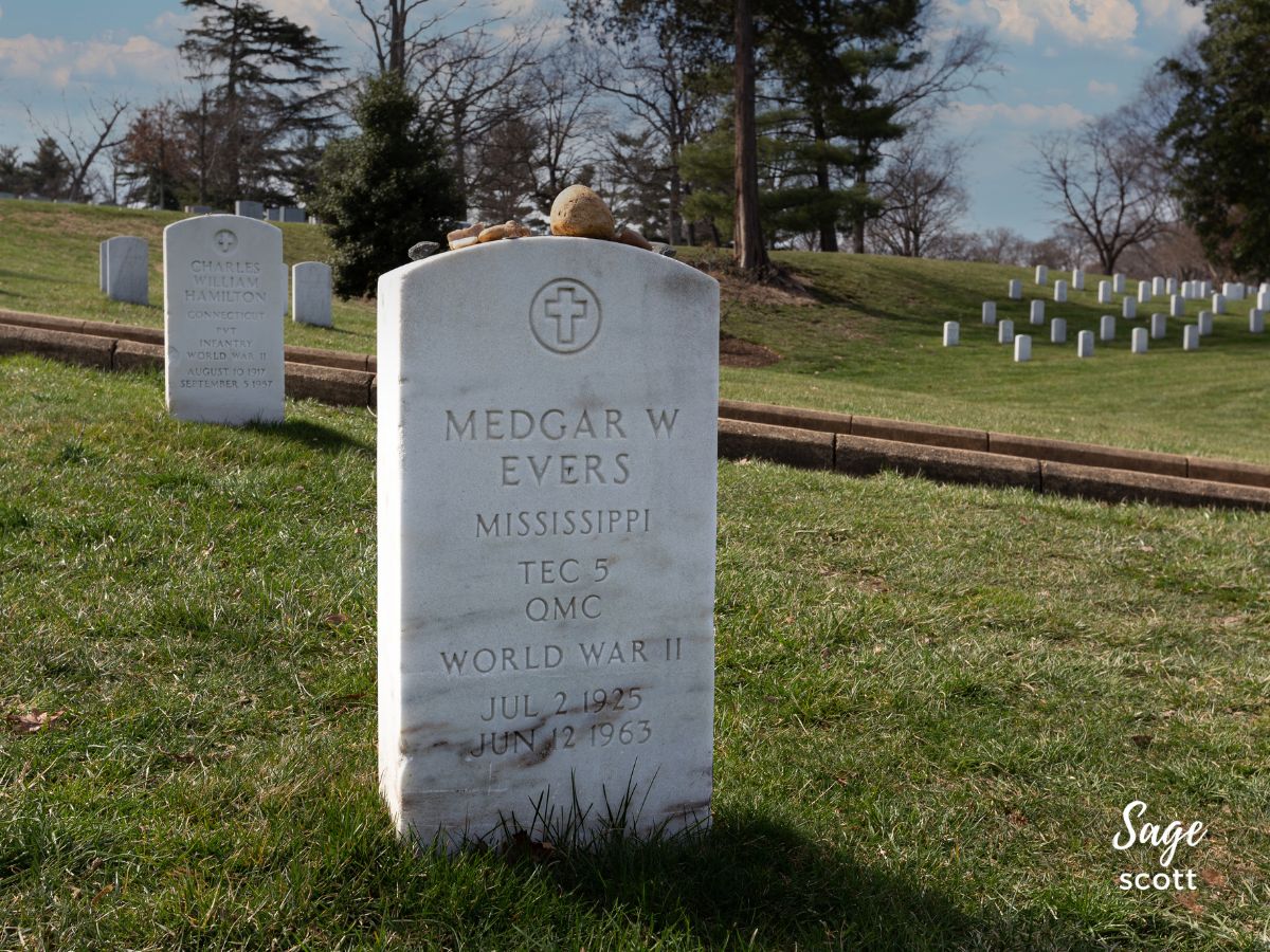 Medgar Evers Gravesite at Arlington National Cemetery